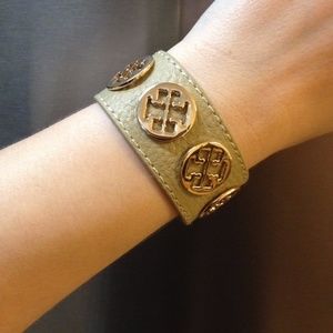 Classic Faux-Leather Designer Bracelet